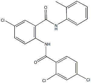 2,4-dichloro-N-[4-chloro-2-(2-toluidinocarbonyl)phenyl]benzamide Structure
