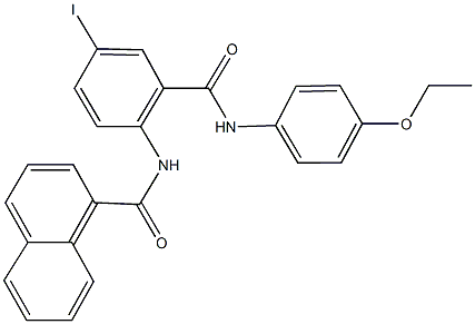 N-{2-[(4-ethoxyanilino)carbonyl]-4-iodophenyl}-1-naphthamide Structure