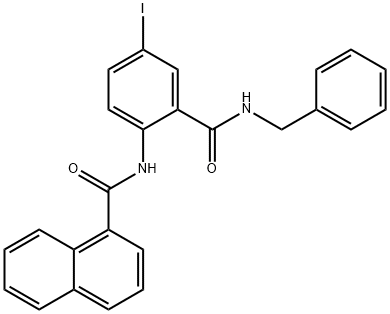 N-{2-[(benzylamino)carbonyl]-4-iodophenyl}-1-naphthamide 结构式