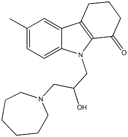 9-(3-azepan-1-yl-2-hydroxypropyl)-6-methyl-2,3,4,9-tetrahydro-1H-carbazol-1-one 结构式