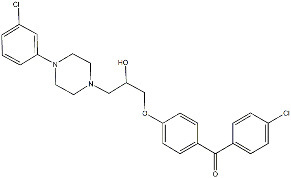 (4-chlorophenyl)(4-{3-[4-(3-chlorophenyl)-1-piperazinyl]-2-hydroxypropoxy}phenyl)methanone|