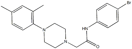 N-(4-bromophenyl)-2-[4-(2,4-dimethylphenyl)-1-piperazinyl]acetamide 结构式