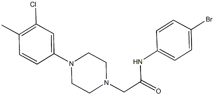 N-(4-bromophenyl)-2-[4-(3-chloro-4-methylphenyl)-1-piperazinyl]acetamide Struktur