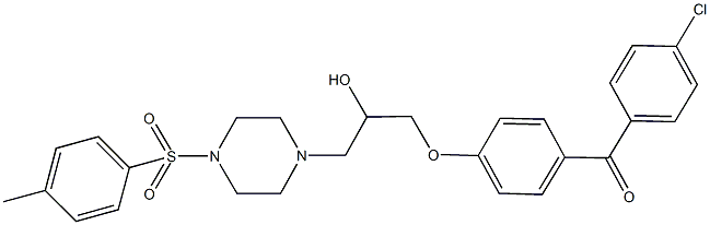 667891-36-3 (4-chlorophenyl)[4-(2-hydroxy-3-{4-[(4-methylphenyl)sulfonyl]-1-piperazinyl}propoxy)phenyl]methanone