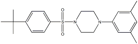 1-[(4-tert-butylphenyl)sulfonyl]-4-(3,5-dimethylphenyl)piperazine,667891-74-9,结构式
