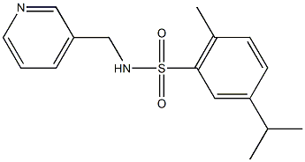 5-isopropyl-2-methyl-N-(3-pyridinylmethyl)benzenesulfonamide Structure