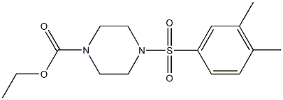 ethyl 4-[(3,4-dimethylphenyl)sulfonyl]-1-piperazinecarboxylate 结构式
