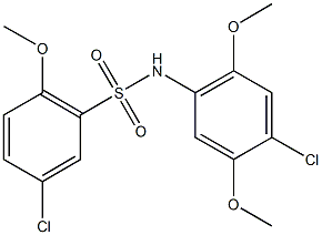5-chloro-N-(4-chloro-2,5-dimethoxyphenyl)-2-methoxybenzenesulfonamide,667891-95-4,结构式