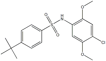 4-tert-butyl-N-(4-chloro-2,5-dimethoxyphenyl)benzenesulfonamide Struktur