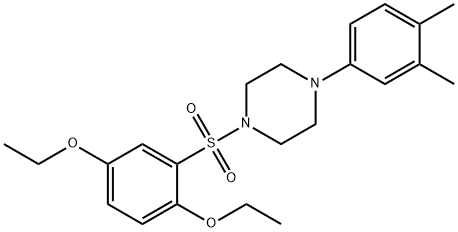 1-[(2,5-diethoxyphenyl)sulfonyl]-4-(3,4-dimethylphenyl)piperazine Structure
