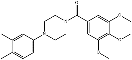 1-(3,4-dimethylphenyl)-4-(3,4,5-trimethoxybenzoyl)piperazine,667892-12-8,结构式
