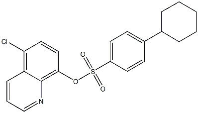 5-chloro-8-quinolinyl 4-cyclohexylbenzenesulfonate,667892-31-1,结构式