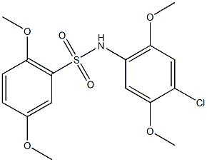 N-(4-chloro-2,5-dimethoxyphenyl)-2,5-dimethoxybenzenesulfonamide Struktur