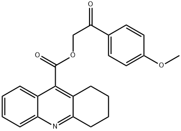 2-(4-methoxyphenyl)-2-oxoethyl 1,2,3,4-tetrahydroacridine-9-carboxylate 化学構造式