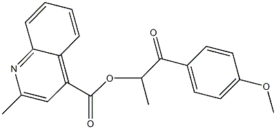 2-(4-methoxyphenyl)-1-methyl-2-oxoethyl 2-methyl-4-quinolinecarboxylate Structure