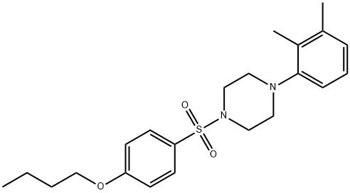 1-[(4-butoxyphenyl)sulfonyl]-4-(2,3-dimethylphenyl)piperazine 化学構造式
