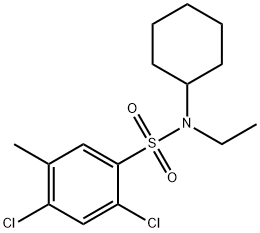 2,4-dichloro-N-cyclohexyl-N-ethyl-5-methylbenzenesulfonamide Struktur