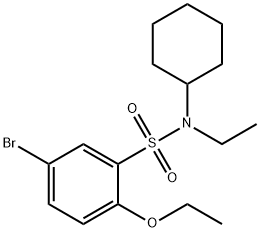 5-bromo-N-cyclohexyl-2-ethoxy-N-ethylbenzenesulfonamide 化学構造式