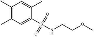 N-(2-methoxyethyl)-2,4,5-trimethylbenzenesulfonamide Struktur