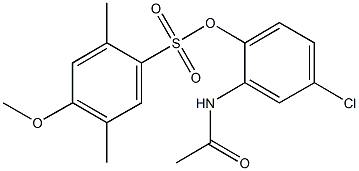 2-(acetylamino)-4-chlorophenyl 4-methoxy-2,5-dimethylbenzenesulfonate,667892-82-2,结构式