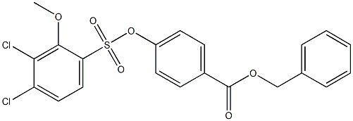 benzyl 4-{[(3,4-dichloro-2-methoxyphenyl)sulfonyl]oxy}benzoate Structure