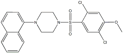 2,5-dichloro-4-{[4-(1-naphthyl)-1-piperazinyl]sulfonyl}phenyl methyl ether Structure