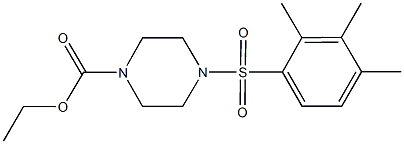 ethyl 4-[(2,3,4-trimethylphenyl)sulfonyl]-1-piperazinecarboxylate 结构式