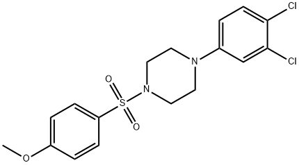 1-(3,4-dichlorophenyl)-4-[(4-methoxyphenyl)sulfonyl]piperazine Structure