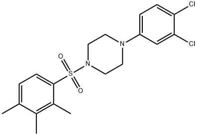 1-(3,4-dichlorophenyl)-4-[(2,3,4-trimethylphenyl)sulfonyl]piperazine Struktur