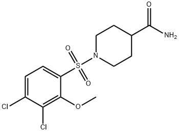 1-[(3,4-dichloro-2-methoxyphenyl)sulfonyl]-4-piperidinecarboxamide,667892-95-7,结构式