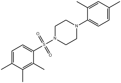 1-(2,4-dimethylphenyl)-4-[(2,3,4-trimethylphenyl)sulfonyl]piperazine Struktur