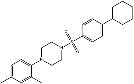 1-[(4-cyclohexylphenyl)sulfonyl]-4-(2,4-dimethylphenyl)piperazine|