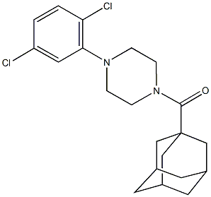 1-(1-adamantylcarbonyl)-4-(2,5-dichlorophenyl)piperazine 结构式