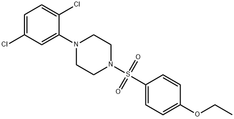 1-(2,5-dichlorophenyl)-4-[(4-ethoxyphenyl)sulfonyl]piperazine,667893-19-8,结构式