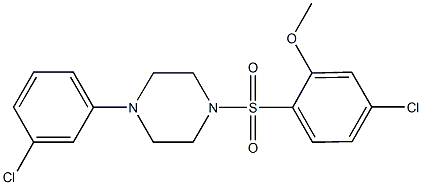 1-[(4-chloro-2-methoxyphenyl)sulfonyl]-4-(3-chlorophenyl)piperazine|