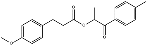 1-methyl-2-(4-methylphenyl)-2-oxoethyl 3-(4-methoxyphenyl)propanoate 结构式