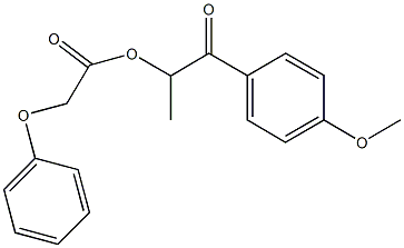 2-(4-methoxyphenyl)-1-methyl-2-oxoethyl phenoxyacetate 化学構造式