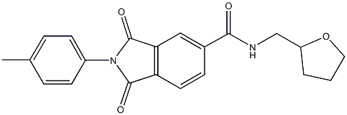 2-(4-methylphenyl)-1,3-dioxo-N-(tetrahydro-2-furanylmethyl)-5-isoindolinecarboxamide Structure