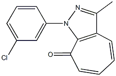 1-(3-chlorophenyl)-3-methylcyclohepta[c]pyrazol-8(1H)-one Structure