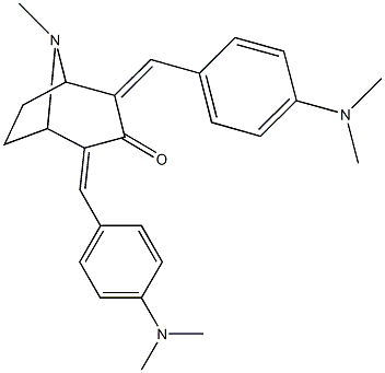 2,4-bis[4-(dimethylamino)benzylidene]-8-methyl-8-azabicyclo[3.2.1]octan-3-one,667893-78-9,结构式