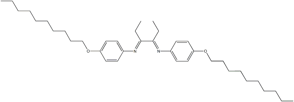 N-[4-(decyloxy)phenyl]-N-(2-{[4-(decyloxy)phenyl]imino}-1-ethylbutylidene)amine Structure