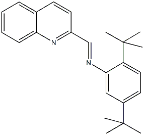 N-(2,5-ditert-butylphenyl)-N-(2-quinolinylmethylene)amine Structure