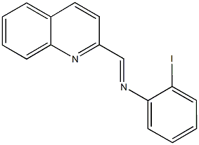 N-(2-iodophenyl)-N-(2-quinolinylmethylene)amine Structure