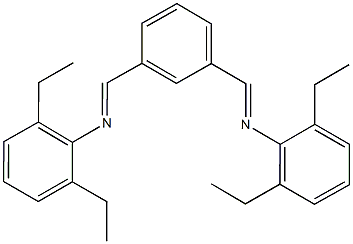 N-(2,6-diethylphenyl)-N-(3-{[(2,6-diethylphenyl)imino]methyl}benzylidene)amine 结构式