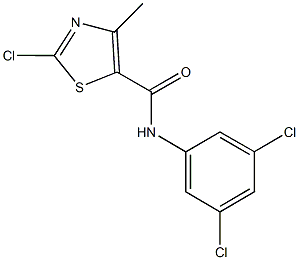 2-chloro-N-(3,5-dichlorophenyl)-4-methyl-1,3-thiazole-5-carboxamide,667894-78-2,结构式