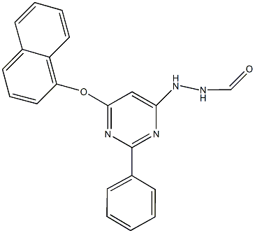 N'-[6-(1-naphthyloxy)-2-phenyl-4-pyrimidinyl]formic hydrazide Structure