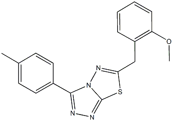 667895-10-5 methyl 2-{[3-(4-methylphenyl)[1,2,4]triazolo[3,4-b][1,3,4]thiadiazol-6-yl]methyl}phenyl ether