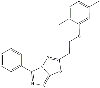 2,5-dimethylphenyl 2-(3-phenyl[1,2,4]triazolo[3,4-b][1,3,4]thiadiazol-6-yl)ethyl sulfide Structure