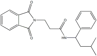 3-(1,3-dioxo-1,3-dihydro-2H-isoindol-2-yl)-N-(3-methyl-1-phenylbutyl)propanamide Structure