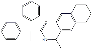 2,2-diphenyl-N-[1-(5,6,7,8-tetrahydro-2-naphthalenyl)ethyl]propanamide|